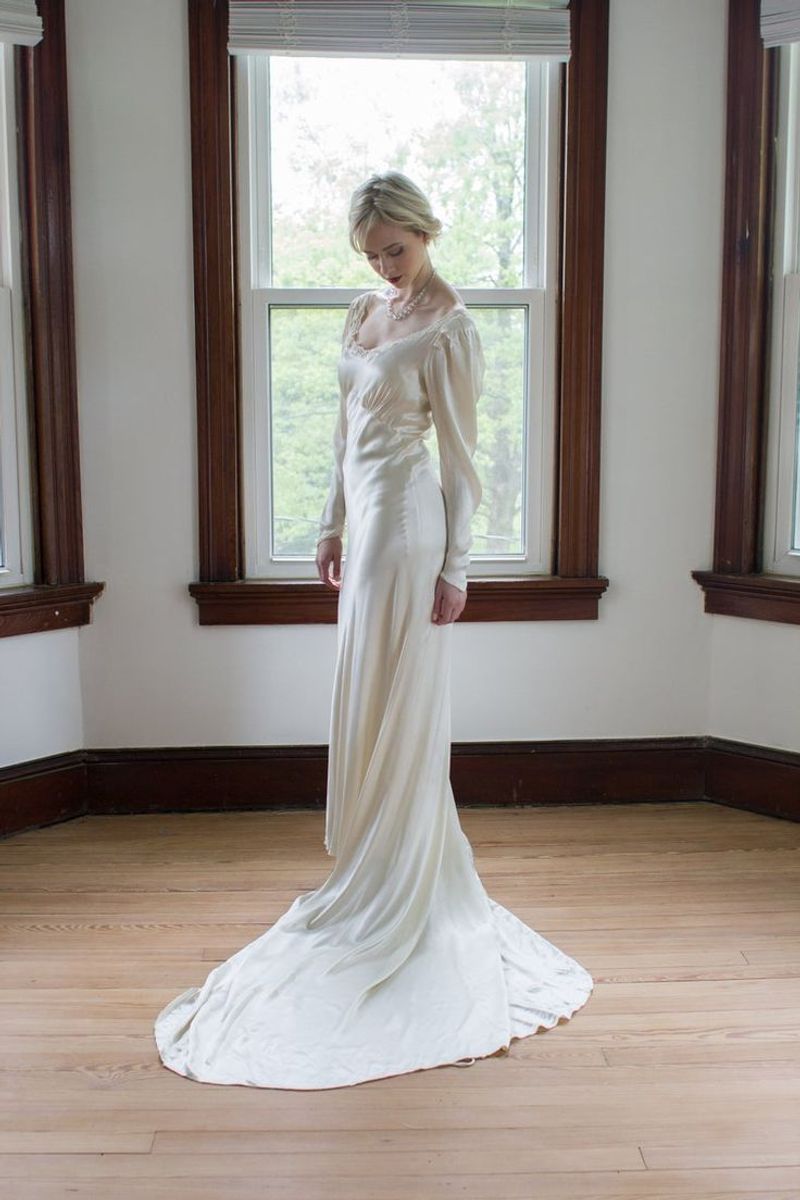 1930s Bias-Cut Silk Gown