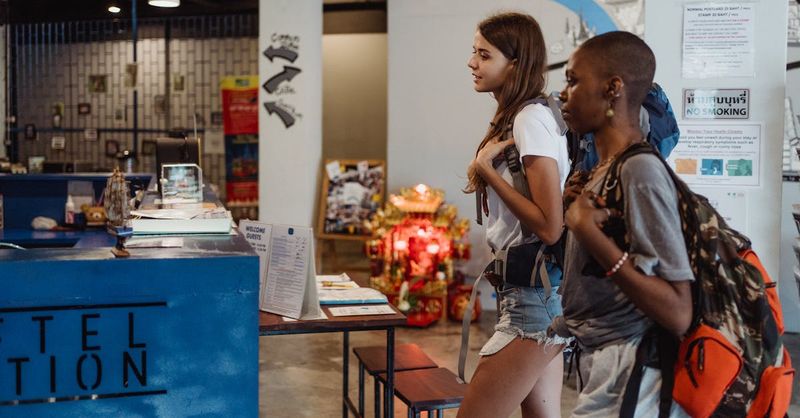 Fake hotel/hostel front desk call