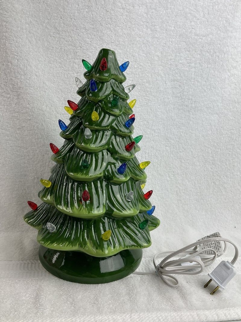 Vintage ceramic light-up Christmas trees