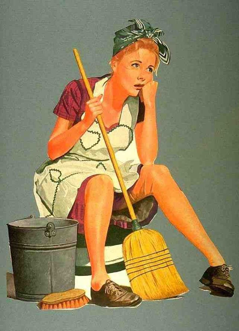 Scrubbing Floors—On Their Knees