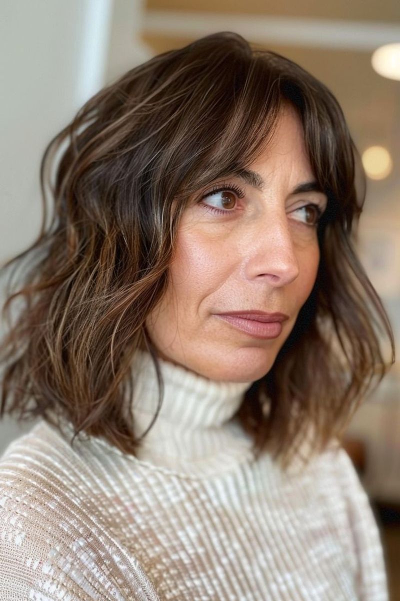 Graduated Layers Around the Neckline