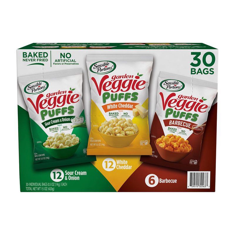 Sensible Portions Garden Veggie Puffs (30-Pack) – $11.98