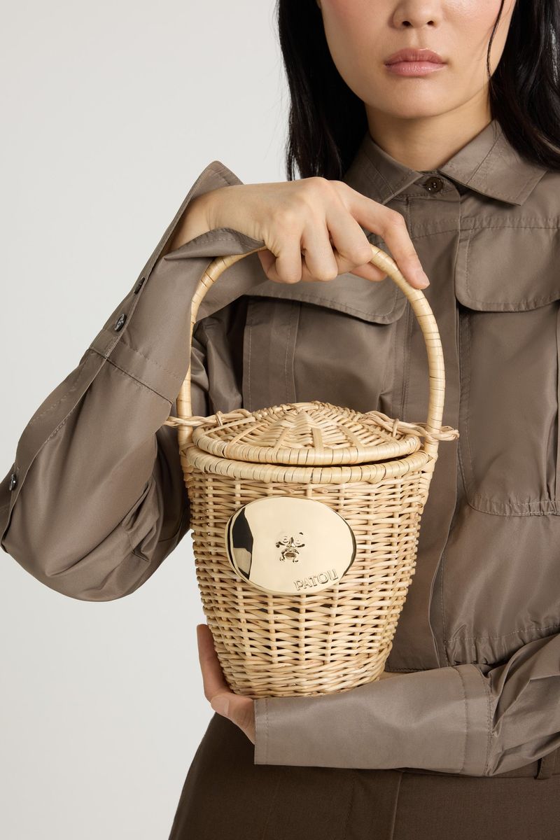 Wicker or Straw Basket Bag