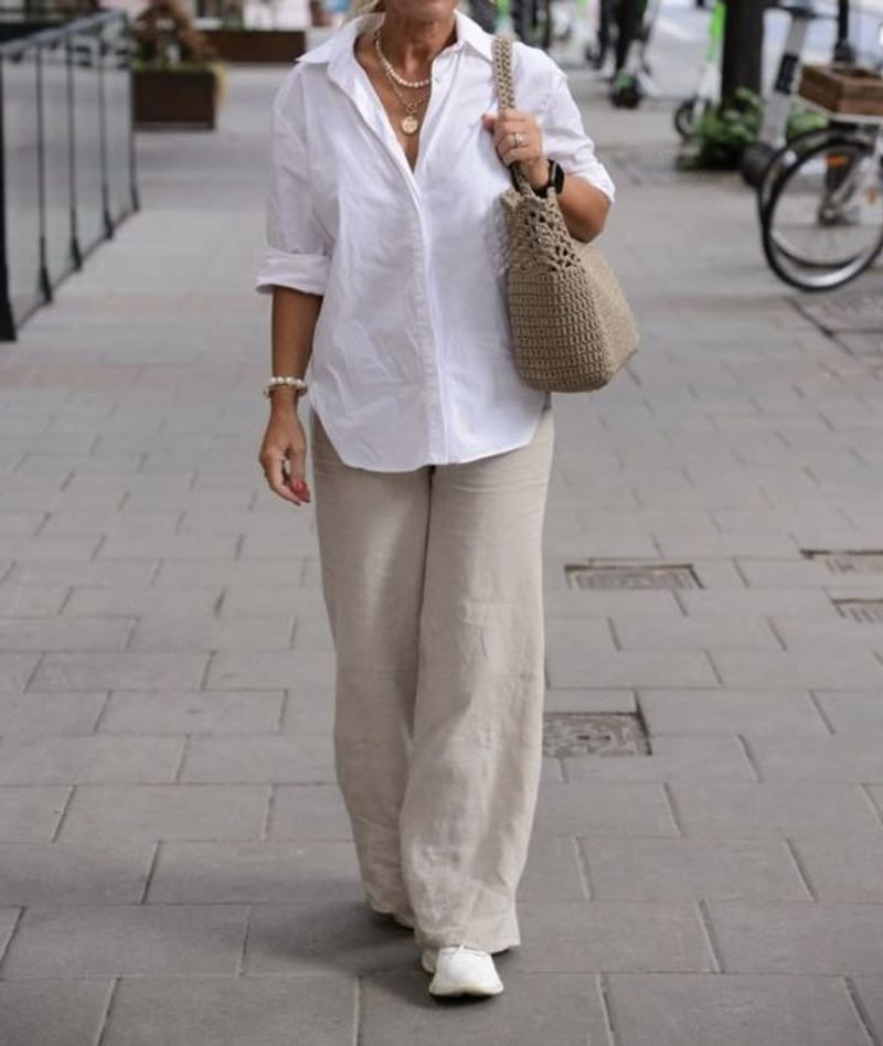 White Button-Up & Khakis