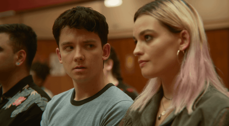 Emma Mackey and Asa Butterfield — Sex Education