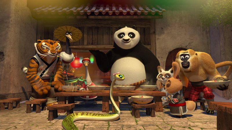 Jack Black as Po in Kung Fu Panda