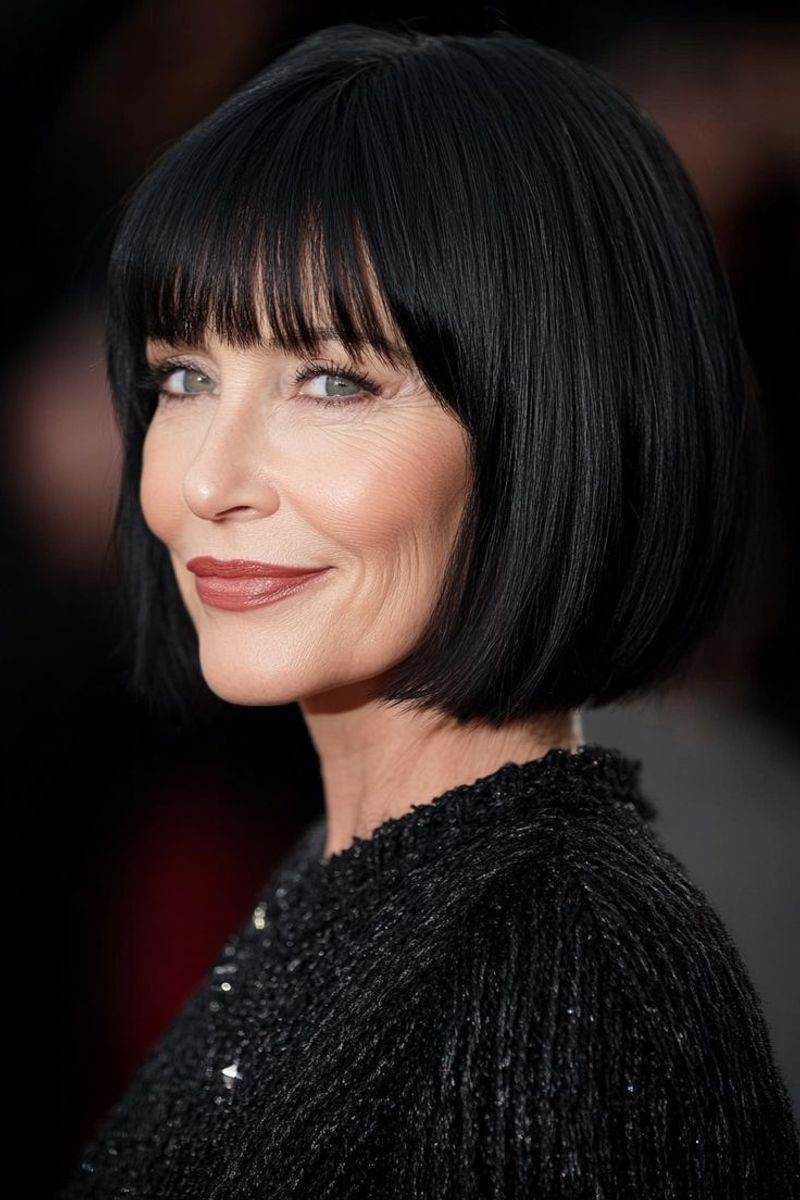Textured Blunt Bangs