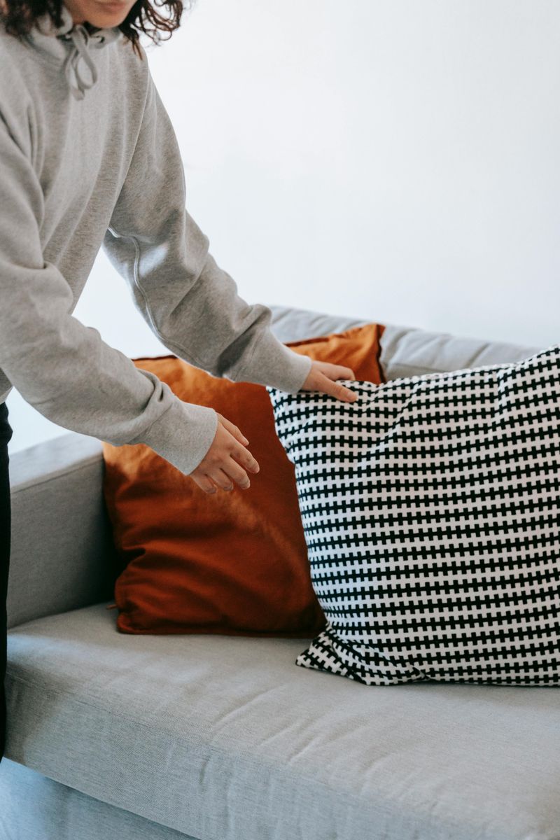 Decorative throw pillows and blankets