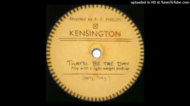 The Quarrymen – “That’ll Be the Day” / “In Spite of All the Danger” (UK 78-rpm acetate, 1958)