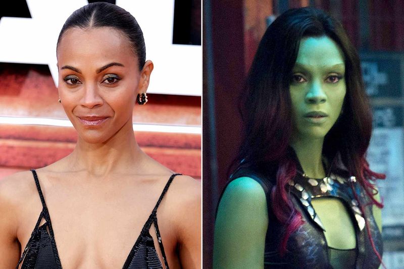 Zoe Saldana's Emerald Alien Makeover