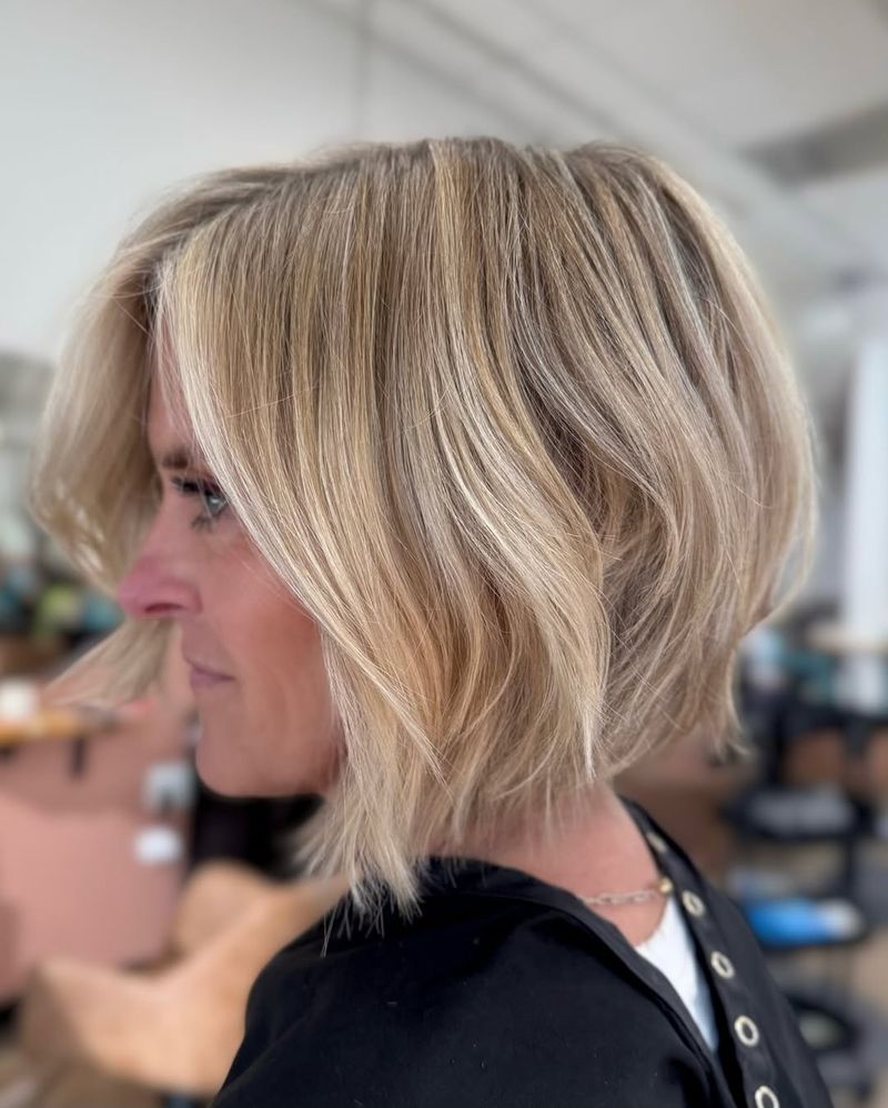 Soft Bob with Volume at the Crown