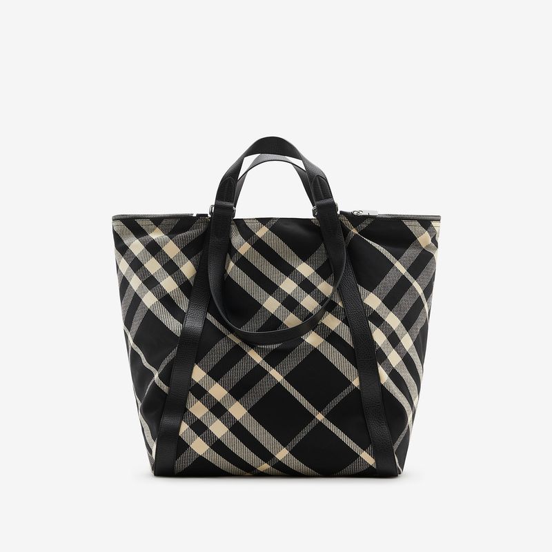 Burberry Festival Check Jacquard Tote Bag