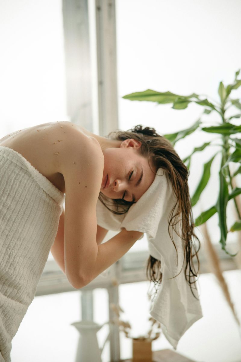 Rubbing Skin Vigorously with a Towel