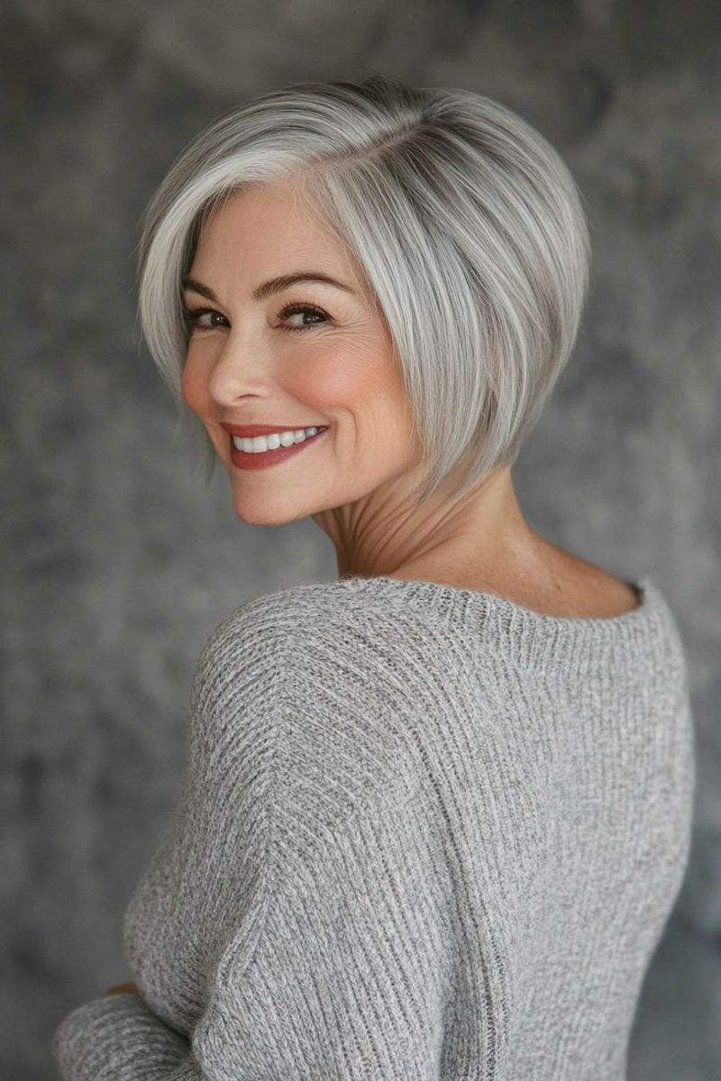 Soft Bob with Natural Gray