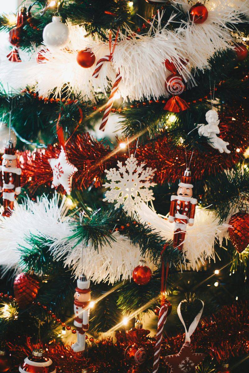 Tinsel-Draped Christmas Trees