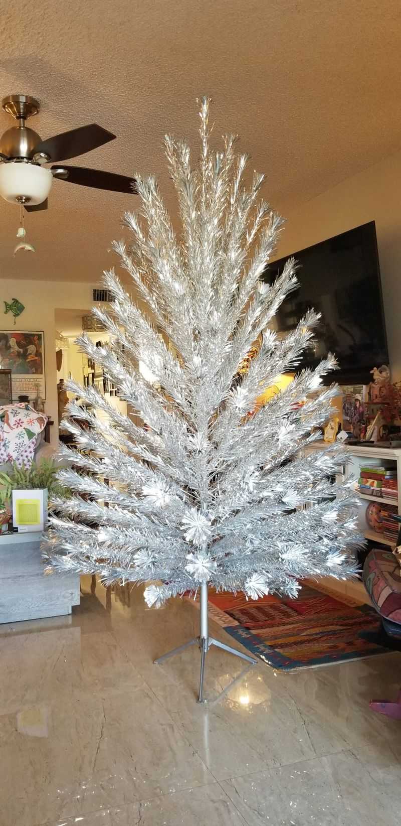 Aluminum Christmas trees (mid-century tinsel trees)