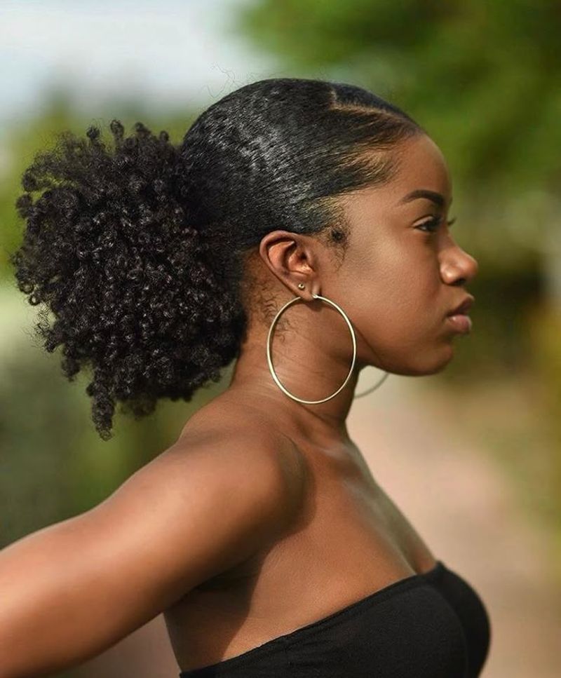Slicked-Back Natural Puff