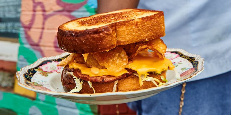 Fried Bologna Sandwiches