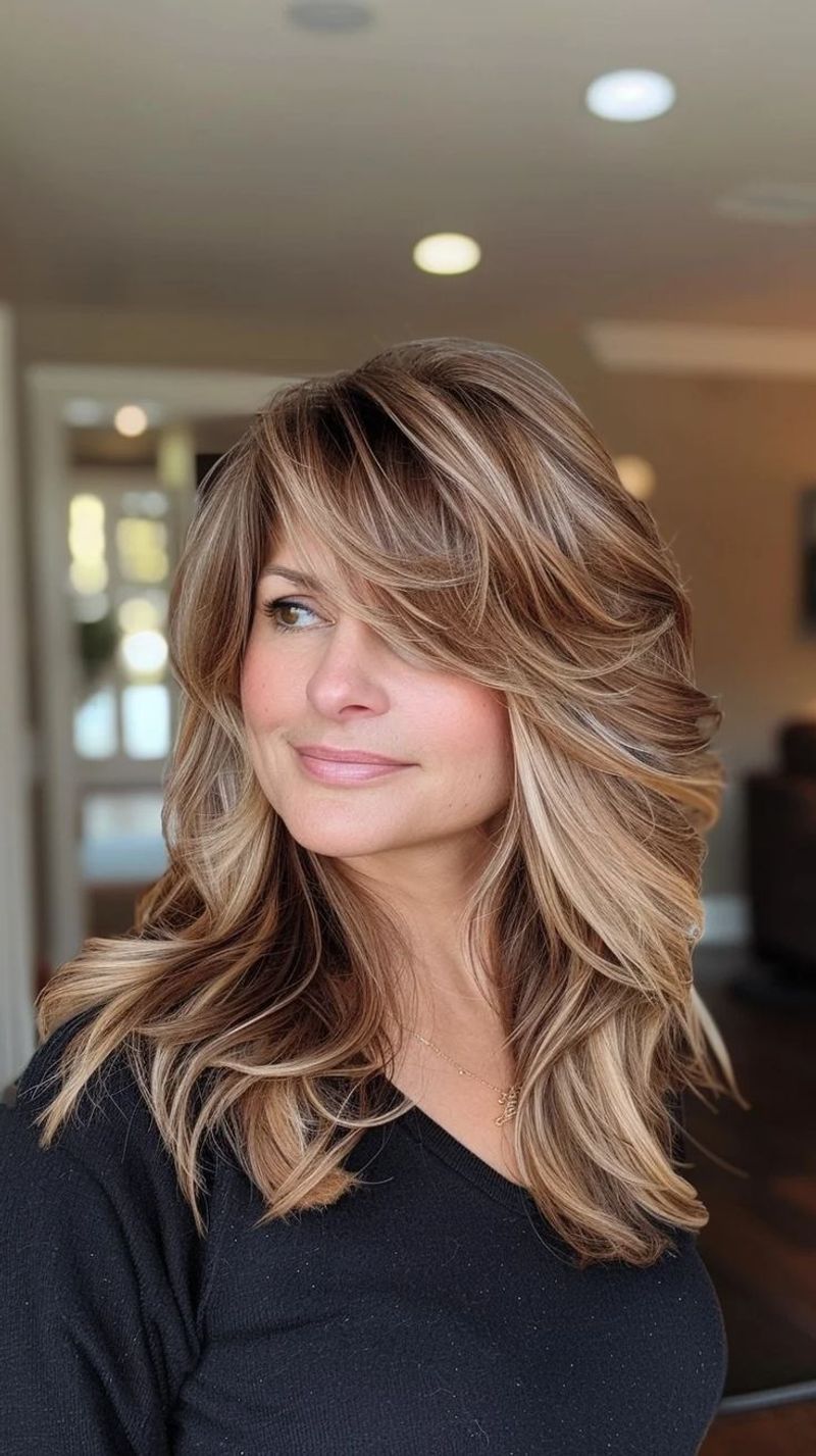 Long, Side-Parted Fringe