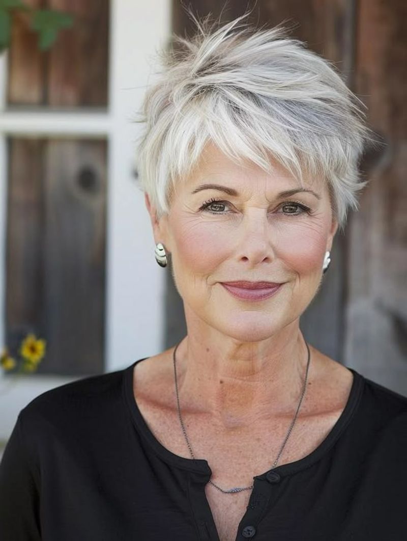 Silver Pixie Cut
