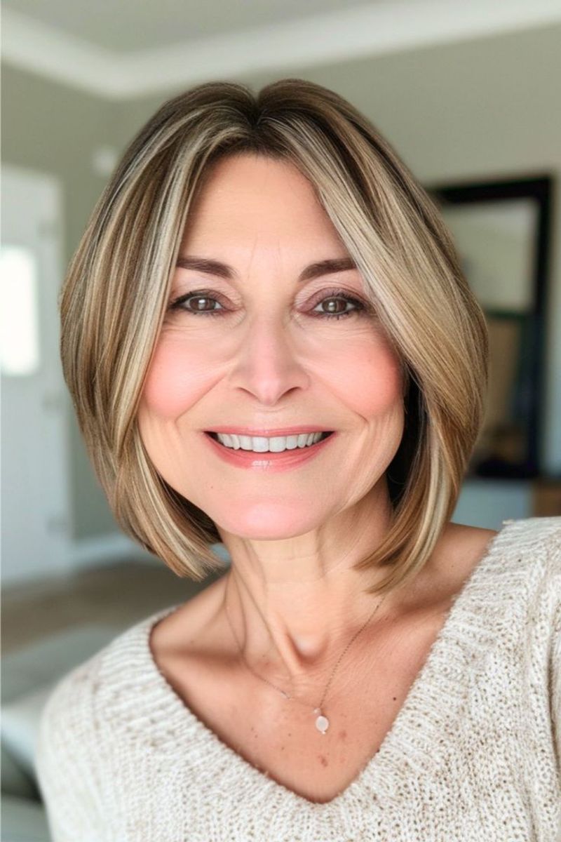 Tapered Neck-Length Cut with Volume on Top