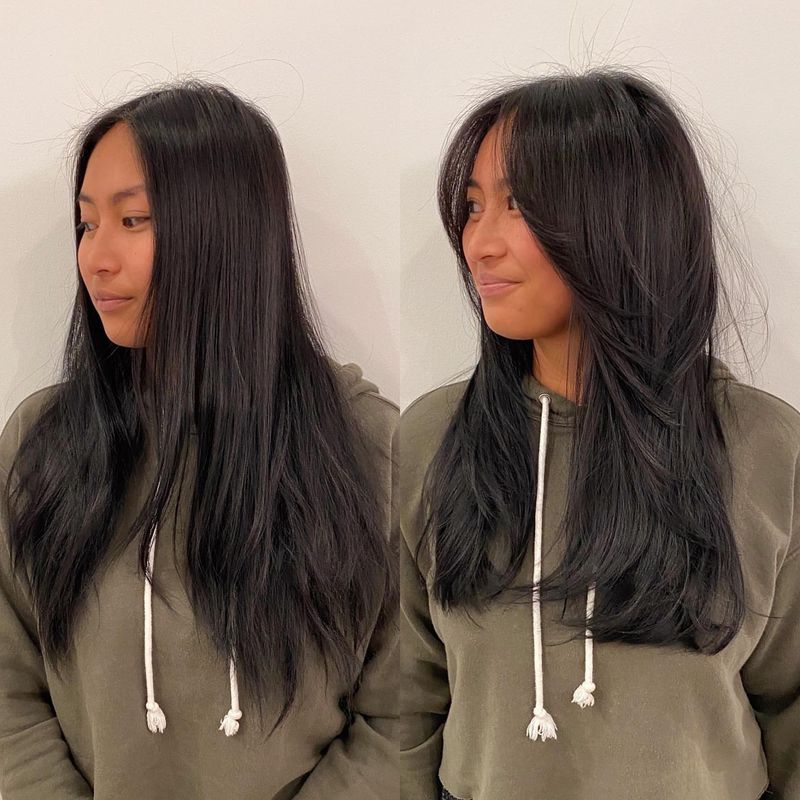 Curtain Bangs and Layers