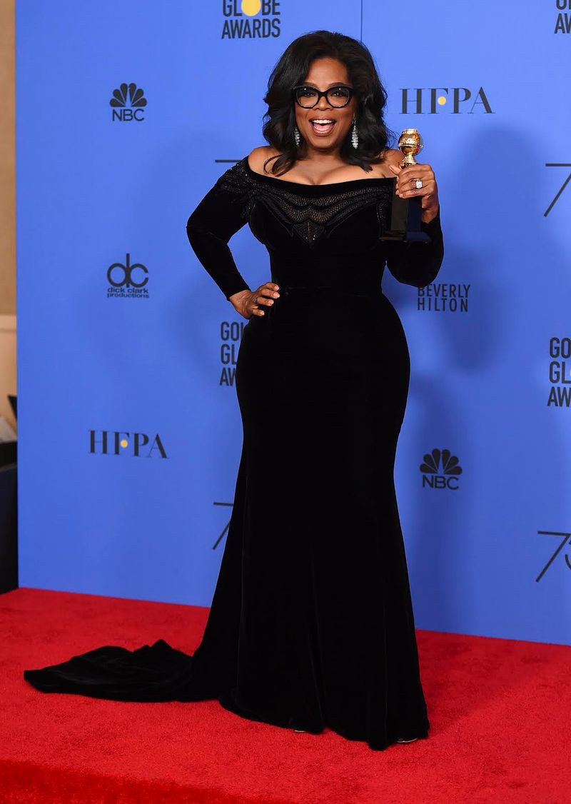 Oprah Winfrey at the 2018 Golden Globes