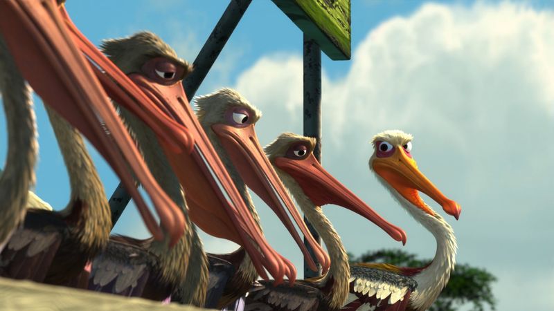 Geoffrey Rush as Nigel in Finding Nemo
