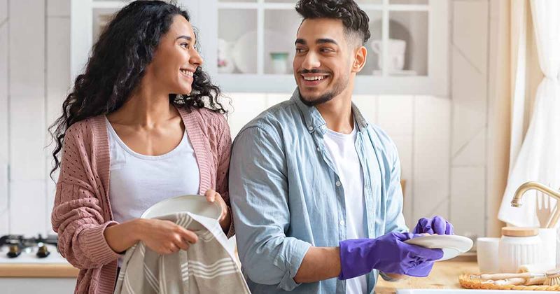 “You looked tired, so I did the dishes.”