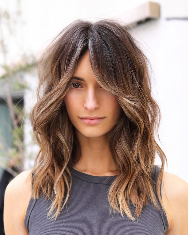 Curtain Bangs + Layers