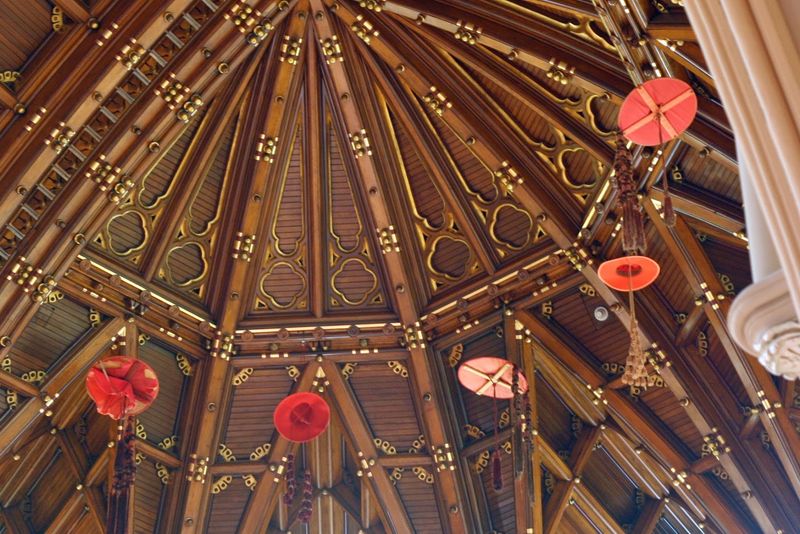 The Carved Wooden Ceiling Overhead
