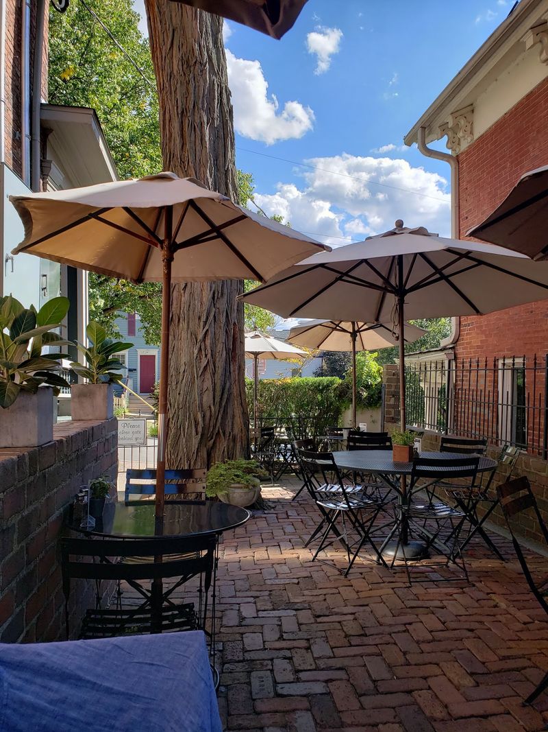 A Hidden Patio Under the Trees