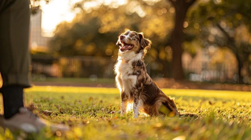 Following you gently without demanding attention