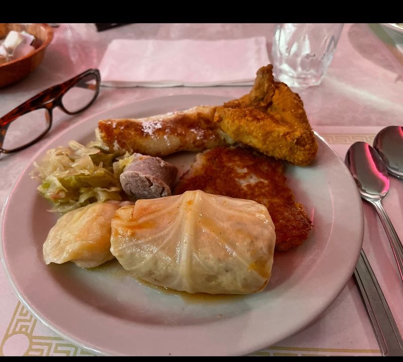 Crispy Potato Pancakes and Broasted Chicken