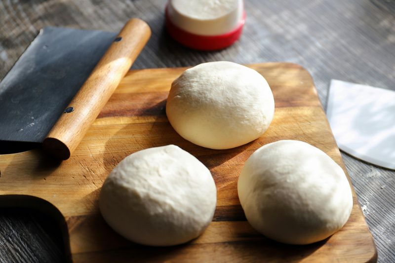 Raw dough with yeast