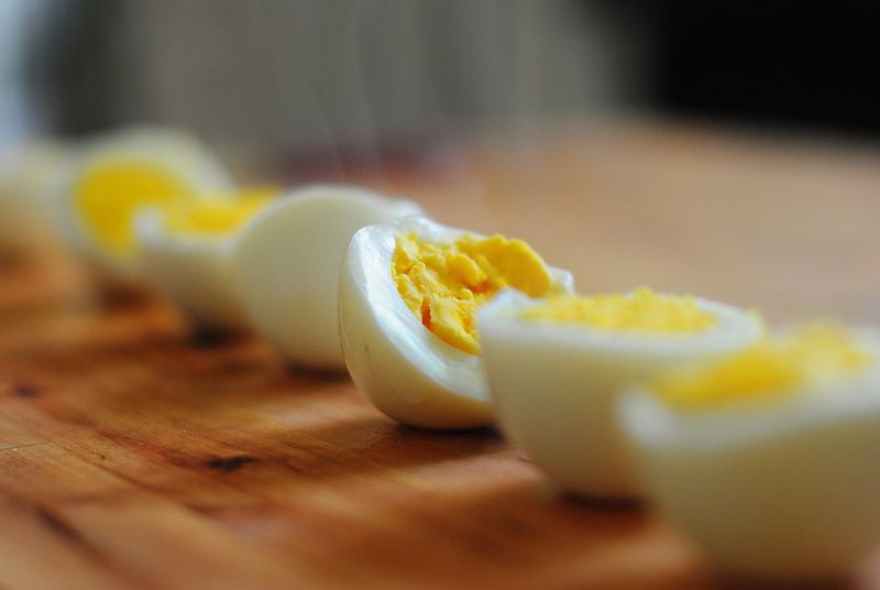 Cooked eggs