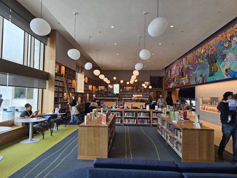 Library Shelves, a Basketball Court, and Family Corners