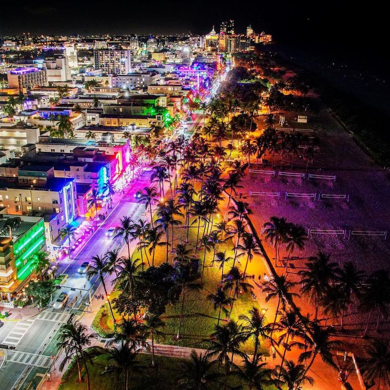 Take a moonlit beach walk on Miami Beach