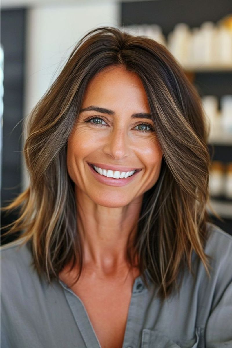 Brunette With Highlights