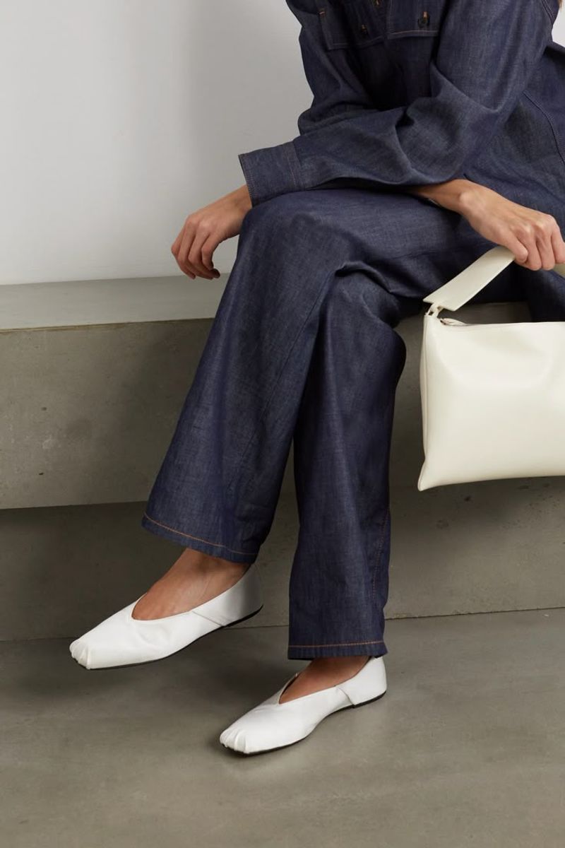 The Row Alys Satin Ballet Flats