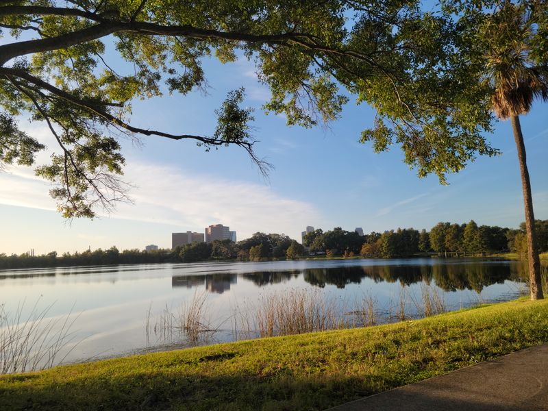 End with a sunset lakeside sit