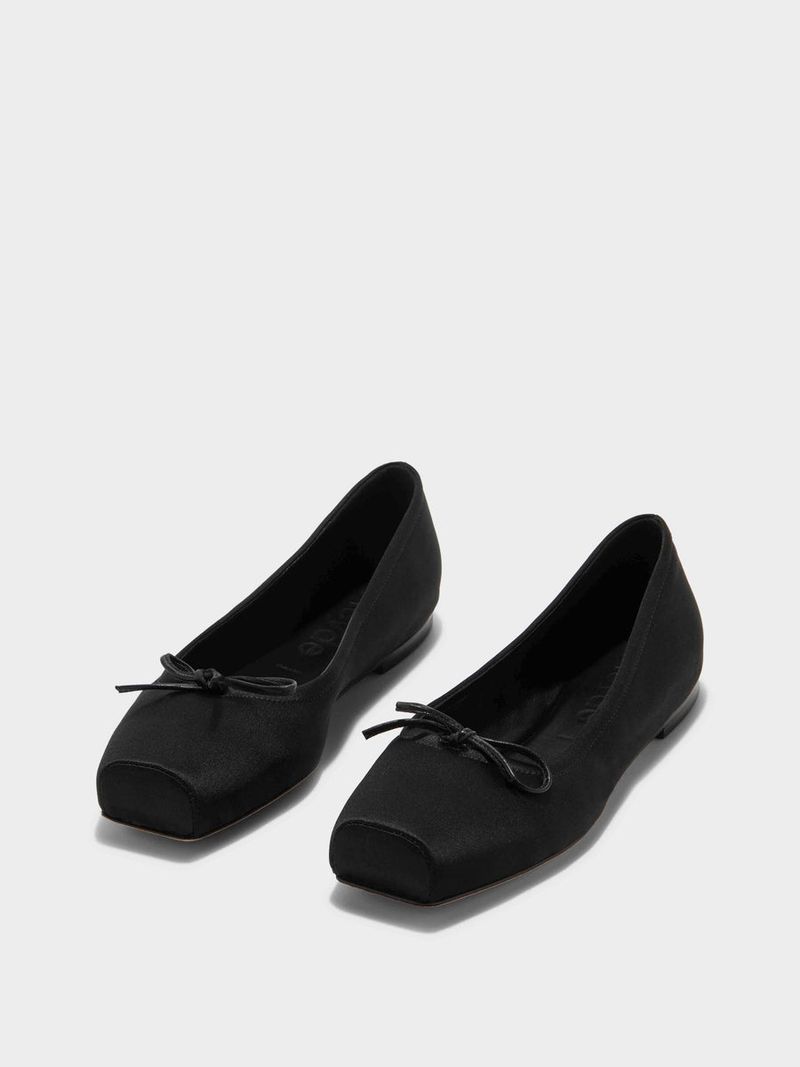 AEYDE Gabriella Satin Ballet Flats