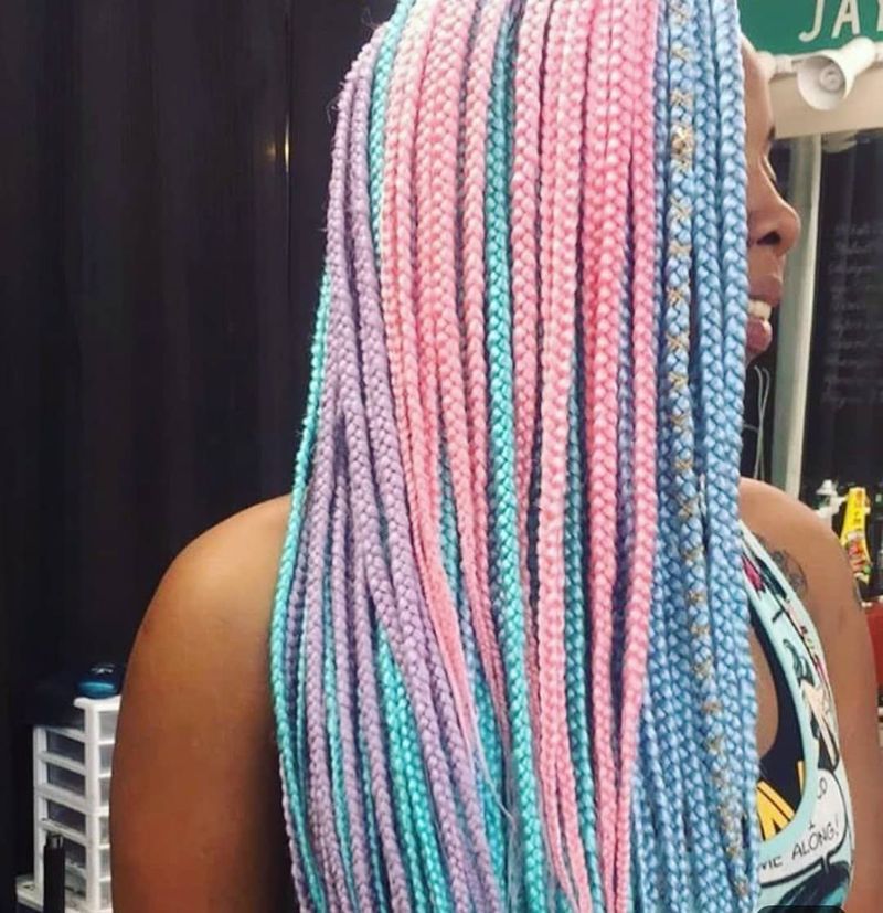 Pastel Box Braids