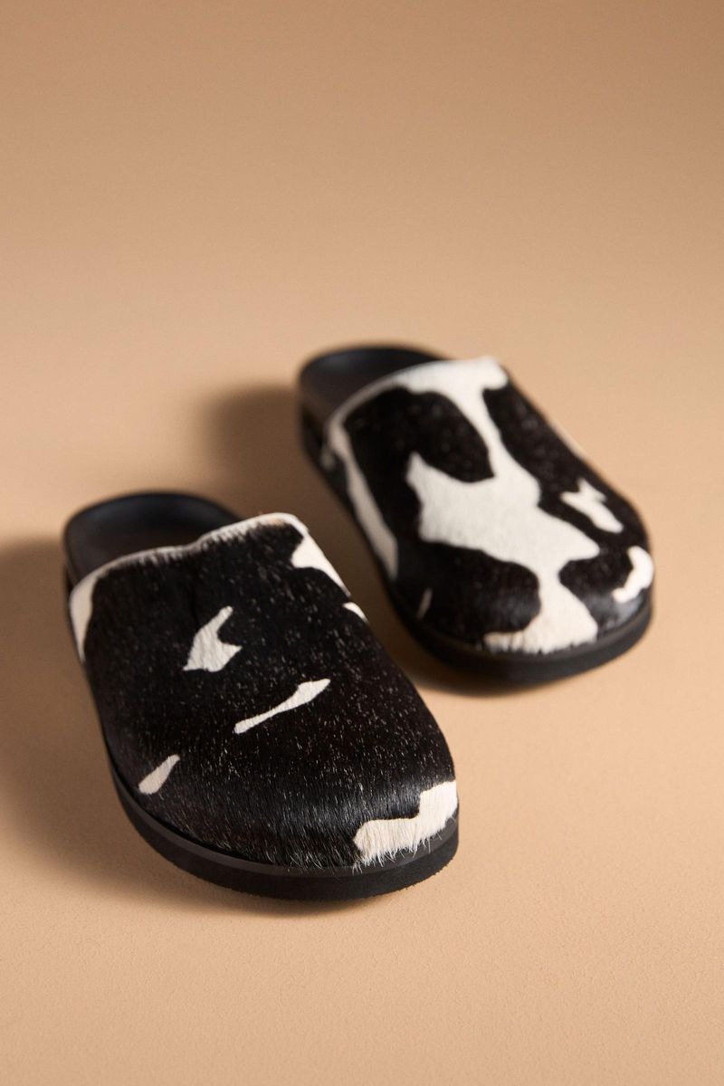 By Anthropologie Calf-Hair Clogs