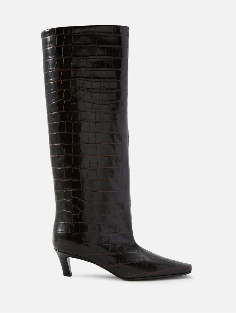 Toteme Croco-Embossed Wide Shaft Boots