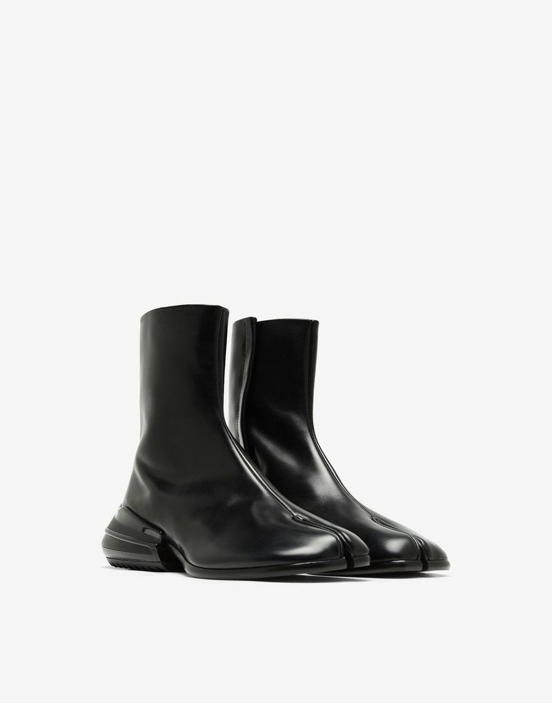 Maison Margiela Airbag-Heel Leather Ankle Boots