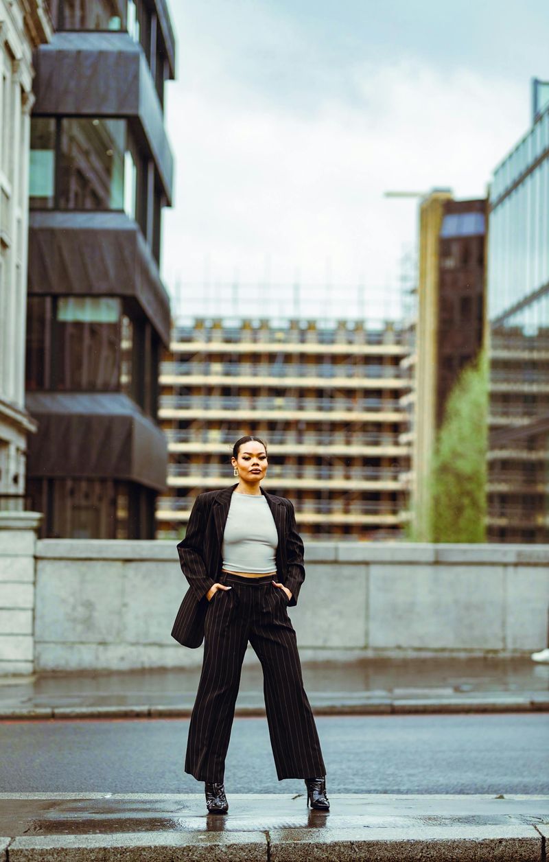 Structured Blazers and Wide-Leg Trousers