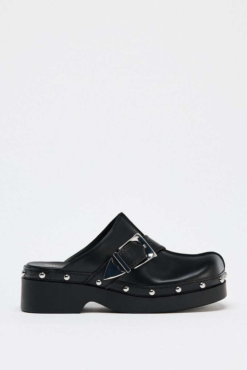 ZARA Buckle Stud Clogs