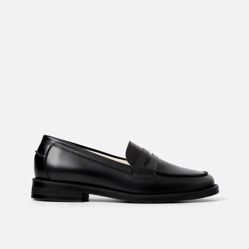 Duke + Dexter Wilde Black Penny Loafer