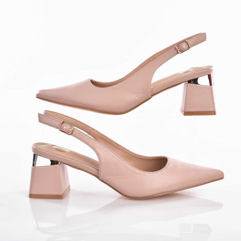 Nude Block Heels